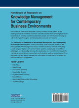 Handbook of Research on Knowledge Management for Contemporary Business Environments Handbook of Research on Knowledge Management for Contemporary Business Environments