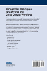 Management Techniques for a Diverse and Cross-Cultural Workforce Management Techniques for a Diverse and Cross-Cultural Workforce
