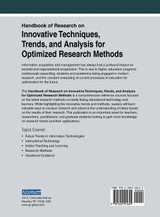 Handbook of Research on Innovative Techniques, Trends, and Analysis for Optimized Research Methods