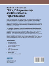 Handbook of Research on Ethics, Entrepreneurship, and Governance in Higher Education Handbook of Research on Ethics, Entrepreneurship, and Governance in Higher Education
