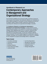 Handbook of Research on Contemporary Approaches in Management and Organizational Strategy