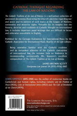 The Catholic Tradition of the Law of Nations The Catholic Tradition of the Law of Nations