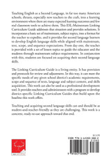 The E.S.L Mainstream Linking Curriculum Guide (Grades 1-8)