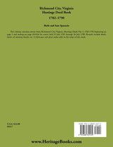 Richmond City, Virginia Hustings Deed Book, 1782-1790 Richmond City, Virginia Hustings Deed Book, 1782-1790