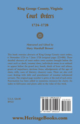 King George County, Virginia Court Orders, 1724-1728