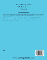 Richmond County, Virginia Order Book Abstracts, 1735-1736