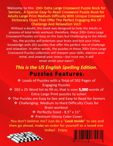 200+ Extra  Large Crossword  Puzzle Book  For Seniors