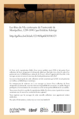 Les fêtes du VIe centenaire de l'université de Montpellier, 1289-1890 Les fêtes du VIe centenaire de l'université de Montpellier, 1289-1890