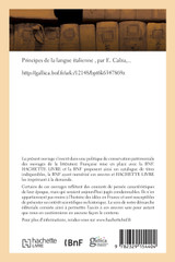 Principes de la langue italienne Principes de la langue italienne
