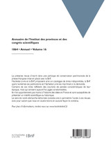 Annuaire de l'Institut des provinces et des congrès scientifiques Annuaire de l'Institut des provinces et des congrès scientifiques
