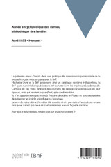 Année encyclopédique des dames, bibliothèque des familles