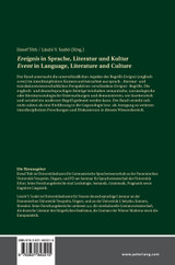 Ereignis in Sprache, Literatur und Kultur Event in Language, Literature and Culture Ereignis in Sprache, Literatur und Kultur Event in Language, Literature and Culture