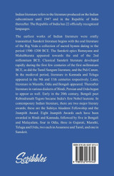 Handbook of Indian Literature