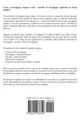 Métodos de Investigação Métodos de Investigação