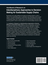 Handbook of Research on Interdisciplinary Approaches to Decision Making for Sustainable Supply Chain, VOL 1 Handbook of Research on Interdisciplinary Approaches to Decision Making for Sustainable Supply Chain, VOL 1