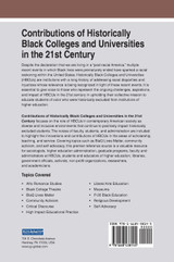 Contributions of Historically Black Colleges and Universities in the 21st Century Contributions of Historically Black Colleges and Universities in the 21st Century
