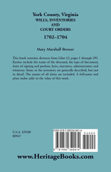 York County, Virginia Wills, Inventories and Court Orders, 1702-1704 York County, Virginia Wills, Inventories and Court Orders, 1702-1704