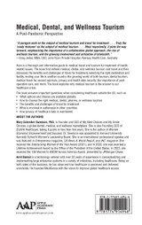 Medical, Dental, and Wellness Tourism Medical, Dental, and Wellness Tourism
