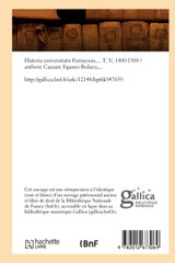Historia universitatis Parisiensis. Tome V, 1400-1500 (Éd.1665-1673)