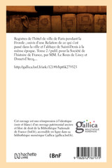 Registres de l'hôtel de ville de Paris pendant la Fronde. T 2 (Éd.1846-1848)