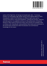 Letters of the Right Hon. Sir George Cornewall Lewis, Bart. Letters of the Right Hon. Sir George Cornewall Lewis, Bart.