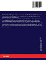 Die Wiederherstellung der Dramen des Äschylus