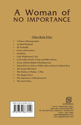 A Woman of NO IMPORTANCE - A Play