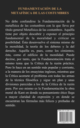 Fundamentación de la metafísica de las costumbres Fundamentación de la metafísica de las costumbres