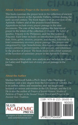 Epistolary Prayer in the Apostolic Fathers Epistolary Prayer in the Apostolic Fathers