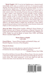The Polemics and Poems of Rachel Speght The Polemics and Poems of Rachel Speght