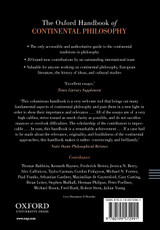 The Oxford Handbook of Continental Philosophy (Paperback)