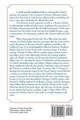 Faith and the Intellectual Life