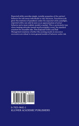 Non-Expected Utility and Risk Management