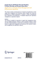 Applications of Supply Chain Management and E-Commerce Research Applications of Supply Chain Management and E-Commerce Research