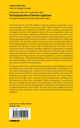 The Europeanization of Domestic Legislatures