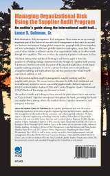 Managing Organizational Risk Using the Supplier Audit Program