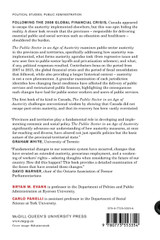 Public Sector in an Age of Austerity