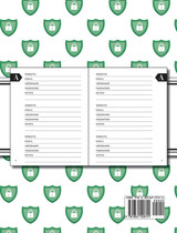 XL Large Print Password Tracker (Lock Shield Green) XL Large Print Password Tracker (Lock Shield Green)