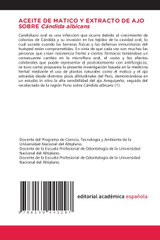 ACEITE DE MATICO Y EXTRACTO DE AJO SOBRE Cándida albicans