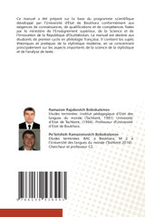 STYLISTIQUE ET ANALYSE DU TEXTE