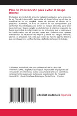 Plan de intervención para evitar el riesgo laboral