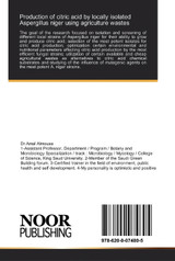 Production of citric acid by locally isolated Aspergillus niger using agriculture wastes