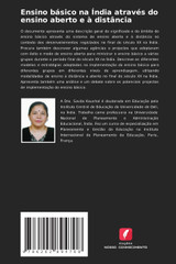 Ensino básico na Índia através do ensino aberto e à distância Ensino básico na Índia através do ensino aberto e à distância