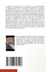 Décentralisation et développement local au Cameroun Décentralisation et développement local au Cameroun