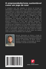 O empreendedorismo sustentável como um jogo de azar