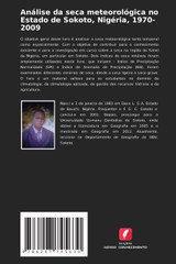 Análise da seca meteorológica no Estado de Sokoto, Nigéria, 1970-2009