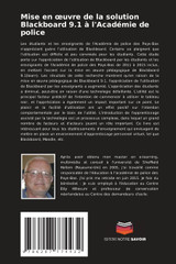 Mise en œuvre de la solution Blackboard 9.1 à l'Académie de police