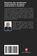 Resposta das membranas mitocondriais do fígado embrionário e materno