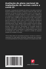 Avaliação do plano nacional de implantação de vacinas contra a covid-19