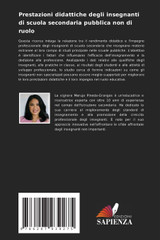Prestazioni didattiche degli insegnanti di scuola secondaria pubblica non di ruolo